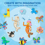 JOYIN 12 pcs Wooden Magnets, Spring Arts & Crafts for Boys and Girls, Children Painting Craft Activities Kit, Craft Toys Gifts for Birthday Easter