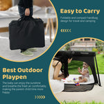 Pamo Babe Travel Crib - Lightweight Baby Playard with Zip Door, Carry Bag for Airplane - Easy to Carry