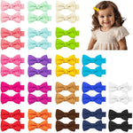 Hair Clips for Girls - 42PCS Fully Lined Hair Bows, Alligator Clips in 21 Color Pairs for Toddlers, Kids, and Teens