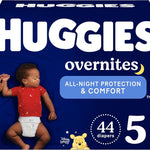Huggies Size 3 Overnites Baby Diapers: Overnight Diapers, Size 3 (16-28 lbs), 132 Ct (2 Packs of 66), Packaging May Vary
