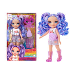 Rainbow High Littles – Amethyst Willow, Purple 5.5" Posable Small Doll with Purse, Magical Pet Dog, Girls Toy Gift, Kids Ages 4-12 Years