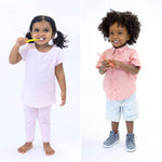 Brilliant Child Toothbrush (2-5 Years) Manual Toddler Tooth Brush Round Head - Assorted Colors, 2 Pack