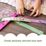 Melissa & Doug Design-Your-Own Bracelets with 100+ Sparkle Gem & Glitter Stickers, Kids Snap Bracelets, Stickers & Jewelry Crafts, Preschool Toys for Girls & Boys Ages 4+