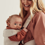 BabyBjörn Baby Carrier Mini, 3D Jersey, Light Beige | Newborn Carrier (7-25 lbs), Ergonomic, Easy-to-Use
