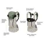 LÍLLÉbaby Complete All Seasons Ergonomic 6-in-1 Baby Carrier Newborn to Toddler - with Lumbar Support - for Children 7-45 Pounds - 360 Degree Baby Wearing - Inward & Outward Facing - Salt and Pepper