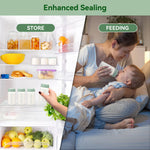 TOVVILD 10oz Breast Milk Storage Bottle for Momcozy 22oz Breast Milk Cooler, Collection Bottle Container for Fridge, Pumping Bottles Compatible with Spectra Wide Neck Flange, 4PCS