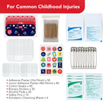 Swiss Safe First Aid Kit for Kids 246 Pieces - for Travel, Home & Car Emergency Kit, Baby & Toddler First Aid, Small Portable Kit with Mini Bag