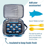 Wildkin ECO rPET Insulated Lunch Bag – Keeps Food Hot or Cold, Easy-Clean Lining, Zippered Pockets & BPA-Free – Boys & Girls, Ideal for School, Travel & Daycare – Sharks