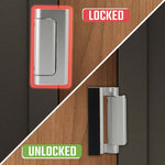 GreaTalent 3PACK Home Security Door Reinforcement Lock Childproof, Add High Security to Home Prevent Unauthorized Entry, Aluminum Construction Finish, Frame Lock, Silver