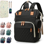 Diaper Bag Backpack Baby Bag, Baby Girl Boy Diaper Bag for Dad Mom with Pad, 16 Pockets, Pacifier Case, Large Diaper Bags Unisex for Travel (Colorful)