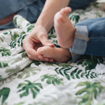Little Unicorn Premium Cotton Swaddle Baby Blanket | Breathable Fabric | for swaddling, Play, Nursing & More (Tropical Leaf)
