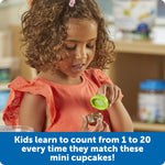 Learning Resources Mini Counting Cupcakes - Birthday Cake, Sensory Toys, Montessori Preschool Activities, Kitchen Play Food Sets for Kids, Fine Motor Games