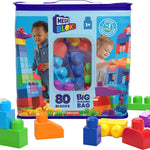 Mega Bloks building block set with colorful blocks and packaging on a white background