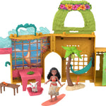 Mattel Disney Princess Toys, Moana Storytime Stackers Doll House with Moana Small Doll, 1 Animal Friend & 9 Accessories, Inspired by Disney Movie
