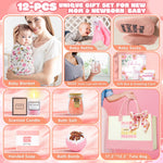 New Mom Gifts & Baby Girl Gift Set for Newborn,12PCS Baby Shower Gifts, Newborn Baby Girl Gifts,Pregnancy Gifts for Expecting Mom,New Mom Care Package After Baby, Pregnancy Gifts for Women and Baby