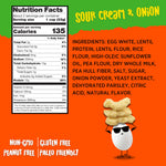 Todd's Better Snacks Egg-Cellent Protein Puffs, Sour Cream & Onion, 2.5 Oz (Pack of 4), Made with Egg Whites, 12g Protein, Gluten Free Healthy Snack
