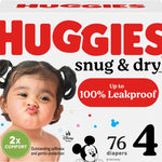 Huggies Size 1 Diapers, Snug & Dry Newborn Diapers, Size 1 (8-14 lbs), 128 Count, Packaging May Vary