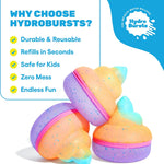 Hydroburst 6-pack Reusable Water Balloons by Relatable, For The Pool, Beach Toys And Outdoor Play Toys, Includes 6 Refillable Balloons