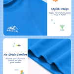 Toddler Boys Swim Shirt Long Sleeve Rash Guard UPF 50+ Sun Protection Shirts for Baby Kids Quick Dry(Blue,18-24M)
