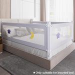 omzer 3-Piece Twin Size Bed Rail for Toddler - Adjustable Height Bed Rail for Baby with Double Child Lock - Bed railguard with Pattern - Safety Guard Rails for Twin Size Bed - 39x75x75”