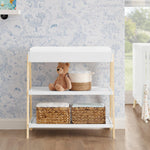 Delta Children Scout Changing Table - Greenguard Gold Certified, Bianca White/Natural