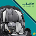 Safety 1st Grow and Go All-in-One Slim Convertible Car Seat, Rear Facing, 5-40 lbs, Forward Facing (30–65 lbs), High Back Booster Seat 40-100 pounds, Sugar Plum Pop