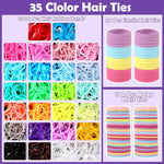 Hair Accessories for Girls, 2194 Pcs Colorful Elastic Hair Ties Set with Rubber Bands Butterfly Hair Clips Bobby Pins Hair Styling Tools Hair Tie Cutter Hair Stuff for Toddler, Baby, Kids