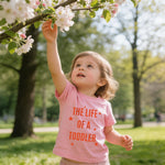Chipeler The Life of A Toddler Shirts Kids Girls Short Sleeve Cotton Crew Neck Tops Baby Cute Summer All Year Round Gift T-Shirts Clothes Pink 2T