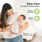 5-Pack Muslin Burp Cloths Baby Boy, Girl - Very Absorbent Baby Burp Cloth Rags, 8-Layers Viscose Derived from Bamboo Cotton Muslin Towel, Super Soft Spit Up Rags, No Shrink Washcloths (Sweet Charm)