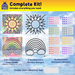 PURPLE LADYBUG Sungemmers Window Gem Art Suncatcher Kits - Summer Activities for Kids, Birthday Gifts for Girls & Boys, Crafts for Ages 4-10, Fun DIY Art Kit for Kids 6-12