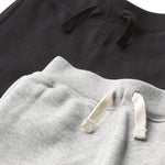 The Children's Place Baby Boys and Toddler Active Fleece Jogger Sweatpants Pants, Black/Smoke Gray 2 Pack, 3T US