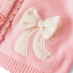 Gymboree,Baby-Girls,Button Up Cardigan Sweater,Simple Pink Ribbons,3-6 Months