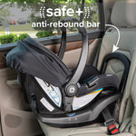 Diono LiteClik 30 R SafePlus Infant Car Seat and Base, Rear-Facing for Infants 4-30lbs, SafePlus Engineering, with Infant Insert, UPF 50+ Sunshade (Black)