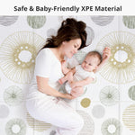 Extra Large Baby Play Mat 79x70, Foldable Baby Play Mat for Floor, Waterproof, Safe & Thick Playmats for Babies and Toddlers, Non-Slip Backing Safe for Crawling&Tummy Time, Indoor & Outdoor Use
