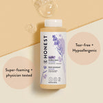 The Honest Company Foaming Bubble Bath | Gentle for Baby | Naturally Derived, Tear-free, Hypoallergenic | Lavender Calm, 12 fl oz