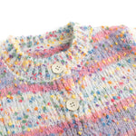 Curipeer Baby Girls Knitted Cardigan Sweater Rainbow Design Stripe Toddler Outwear Sweaters for Autumn and Spring 3T