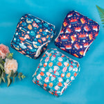 Babygoal Baby Boy Swim Diapers 3 Pack for 0-8 Months Infant, Reusable Adjustable Washable for Swimming Lessons-Crab,Fish,Starfish