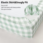 FIEMOL Baby Crib Sheets for Boys and Girls, 3 Pack Fitted Crib Sheets Neutral for 52”x28” Standard Crib and Toddler Mattresses, Ultra Soft & Silky Smooth Microfiber Green Forest Bear