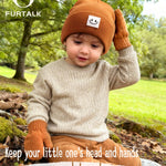 FURTALK Baby Beanie and Mittens Set Toddler Beanie Warm Winter Hat Gloves Newborn Boys Girls
