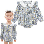 Simplee kids Baby Infant Girls Cotton Long Sleeve Summer Ruffle Romper 3-24 Months