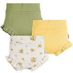 Gerber Baby Girls' 3-Pack Bubble Shorts, Yellow