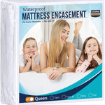 Utopia Bedding Zippered Mattress Encasement Queen, 100% Waterproof Bed Bug and Dust Mite Proof Mattress Protector, Absorbent Six-Sided Mattress Cover