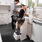 Step2 Mobile Helper, Toddler Step Stool & Tower Stand, Adjustable Height & Built-in Storage, Non-Slip Feet, Includes Safety Bar, Easy Wipe Down, for Kids 1.5+ Years Old