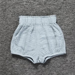 3PC Shorts Set Newborn Baby Girls Boys PP Pants Cotton Linen Blend Cute Floral Bloomer Triangle Shorts (D Black+Blue+Yellow, 0-6 Months)