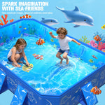 2026 Kiddie Pool with Canopy,Baby Swimming Pool for Toddler,Non-Inflatable Portable Pool for Kids,Foldable Toddler Pool with Shade,Kiddie Pool for Backyard,Pop Up Baby Beach Pool 53''×40''×33''
