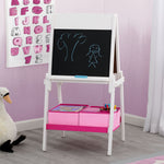 Delta Children MySize Kids Double-Sided Storage Easel -Ideal for Arts & Crafts, Drawing, Homeschooling and More, Bianca White