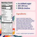Cerebelly Organic Toddler Smart Bars 40-Count, Carrot Date Smart Bars, 16 Brain-Supporting Nutrients, No Added Sugar, Gluten Free, Nut Free, Kids Snacks