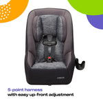 Cosco Mighty Fit 65 DX Convertible Car Seat, Heather Onyx