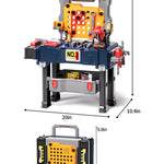 Deejoy Kids Tool Bench with Realistic and Electric Drill, Construction Workbench Toys for Toddlers 3-5, Toddler Bench Set for Boys & Girls Age 3-4