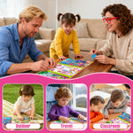 Lumikidz Magnetic Unicorn Mermaid Princess Puzzle for Girls Ages 3-6, 20 Piece Travel Magnetic Puzzle for Toddlers, Car Airplane Road Trip Activity Toy